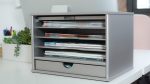 Victor Wood Midnight Black Collection, 4-Shelf Desktop Organizer, Black, (4720-5) - Image 7